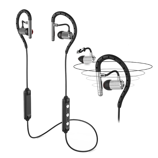 

S503 360 Rotation Ear-hook Sport Noise Cancelling IPX4 Waterproof Sweatproof V4.1 Bluetooth Earphone