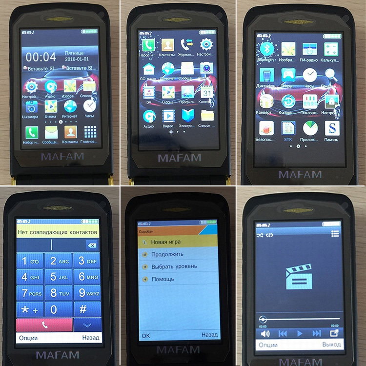 MAFAM X9 Flip 3.5 Inch 2500mAh Touch Screen Russian Keyboard One-key Dial Mobile Phone