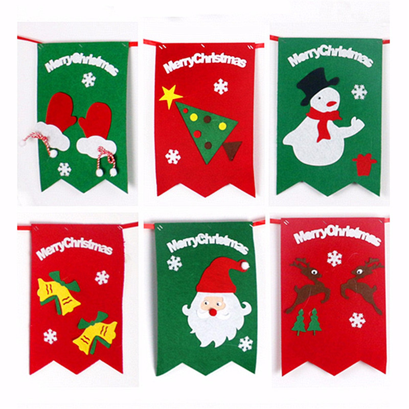Christmas Bunting Banner Party Xmas Wall Tree Hanging Decoration Ornament - Photo: 6