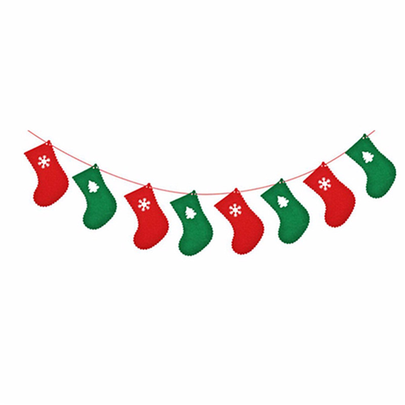 Christmas Bunting Banner Party Xmas Wall Tree Hanging Decoration Ornament - Photo: 3