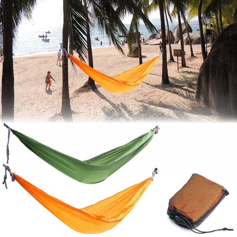 

Double Person Hammock Swing Bed Portable Parachute Sleeping Bed Travel Camping 270 X 150CM