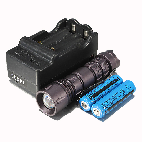 

XPE-Q5 600LM Zoomable 3Modes Mini LED Flashlight Suit With 14500 + Charger