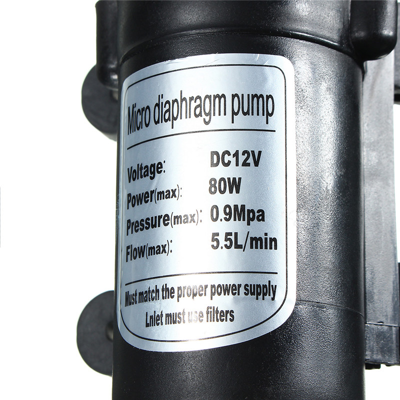 Details about   DC 12V 30W 0142 Motor High Pressure Diaphragm Water Self Priming Pump 3L/Min