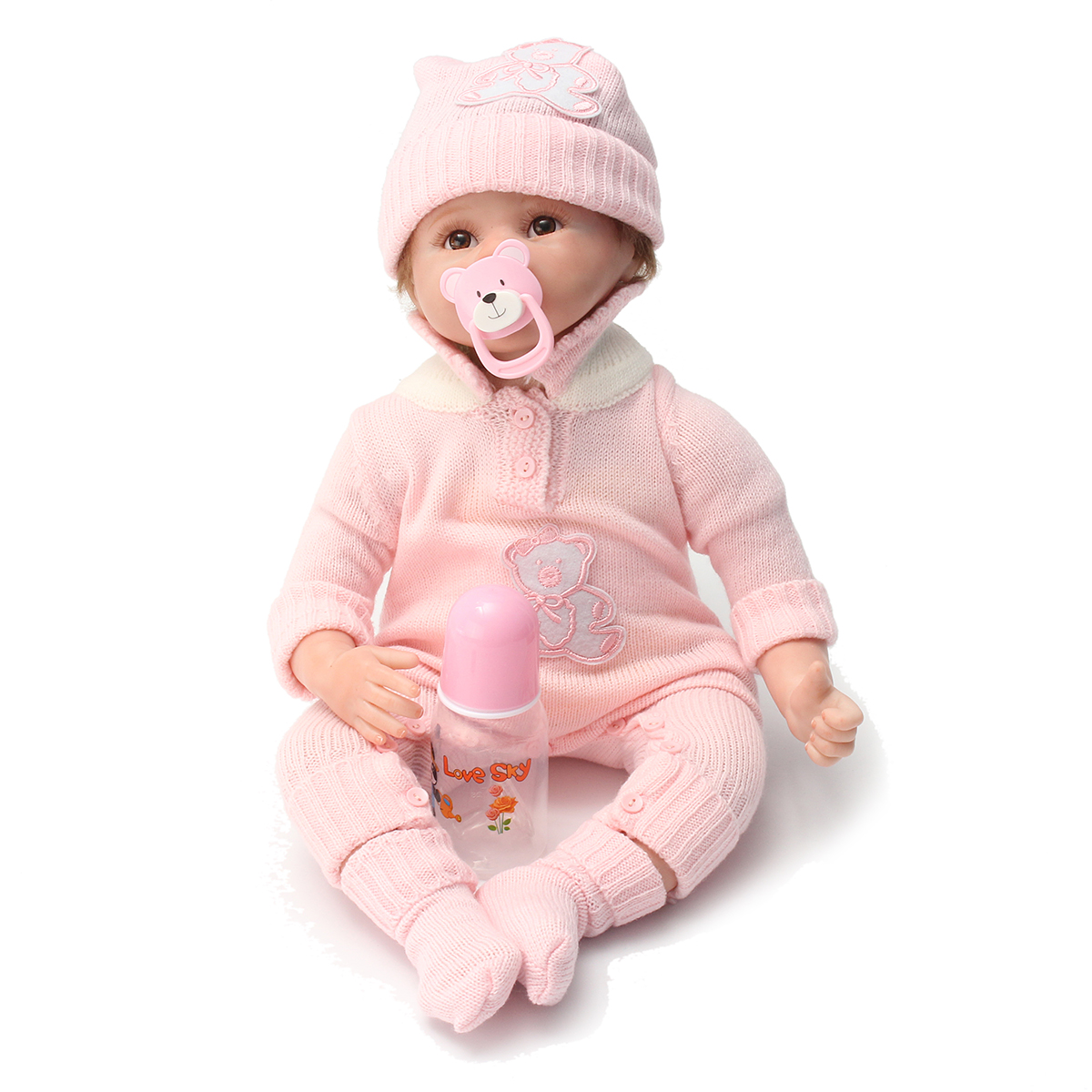 50cm Silicone Reborn Baby Doll Toy Realistic Cute Newborn ...