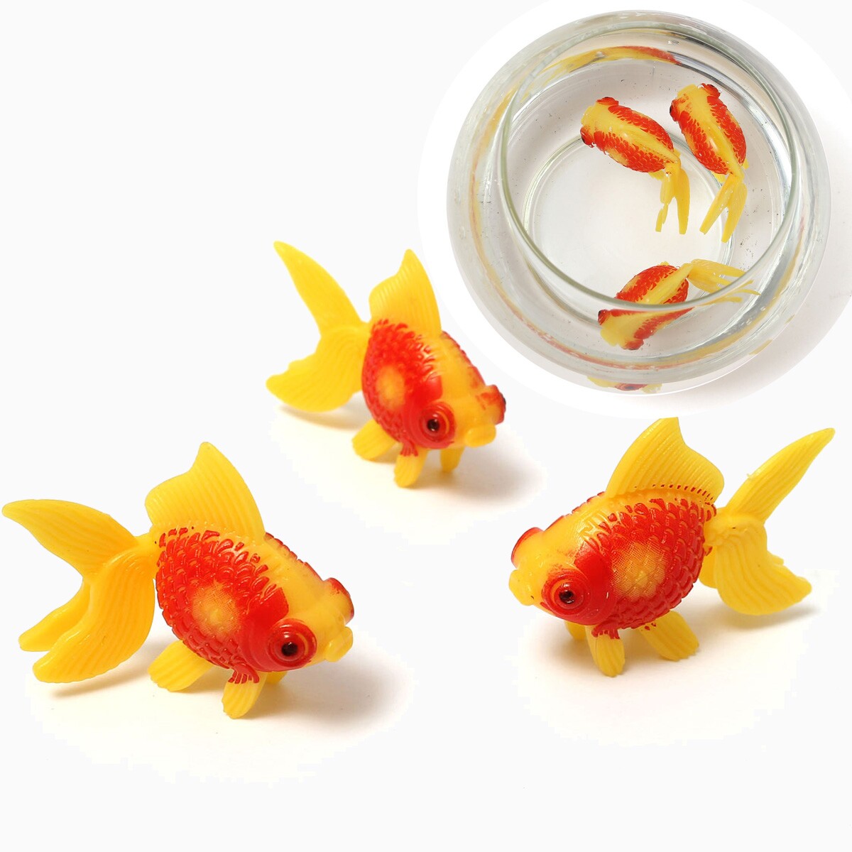 Nouveaute 3 pcs lot Natation Gold Fish Toy JAMAIS DOMMAGE pour le reservoir Aquarium Ornament Home Decor
