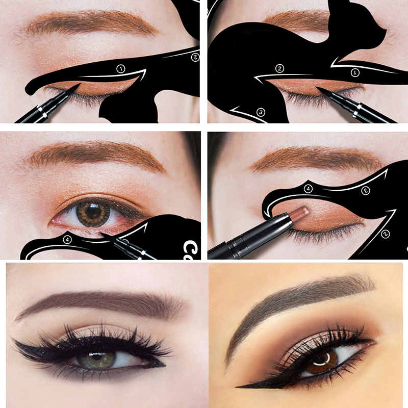 cat-shaped-eyeliner-stencil-eyes-liner-stencil-models-eye-shadow
