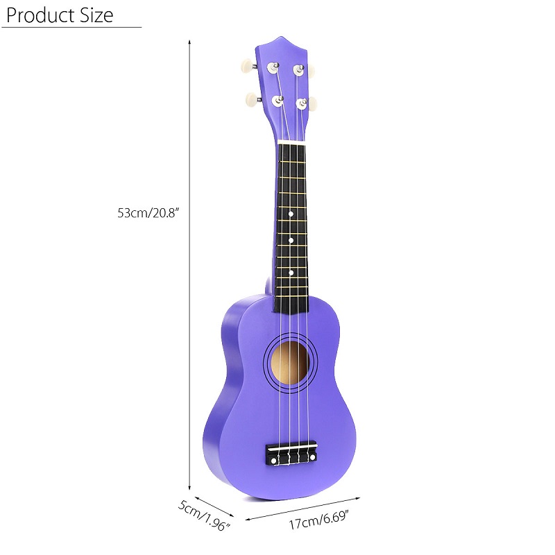 21 Inch Economic Soprano Ukulele Uke Musical Instrument With Gig bag Strings Tuner Purple