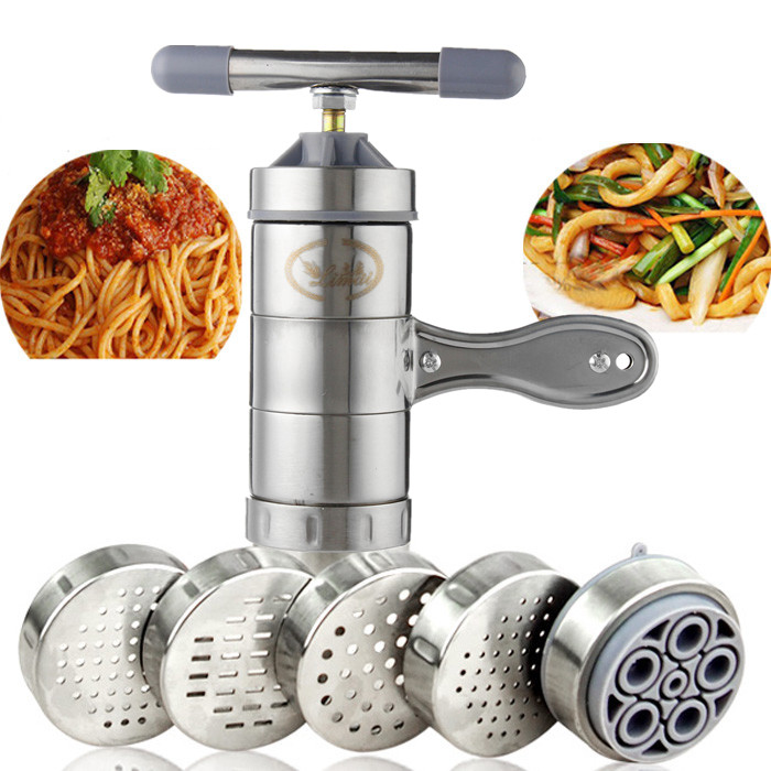 Stainless Steel Pasta Noodle Maker Fruit Juicer Spaghetti Manual Press Machine 