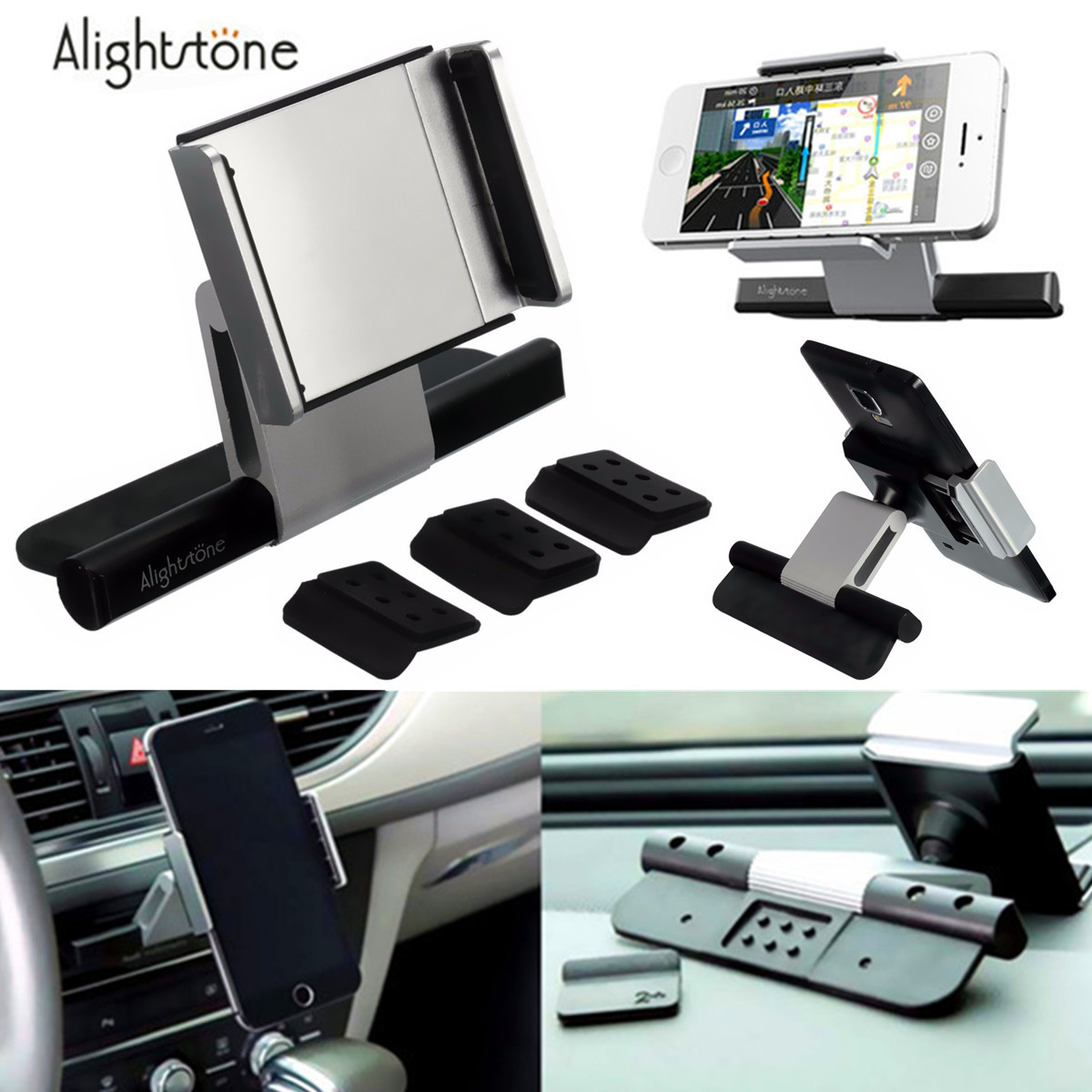 Alightstone Universal 360° Rotation CD Slot Car PhonE-mount Holder for 3.5-5.5 inch Cell Phone 
