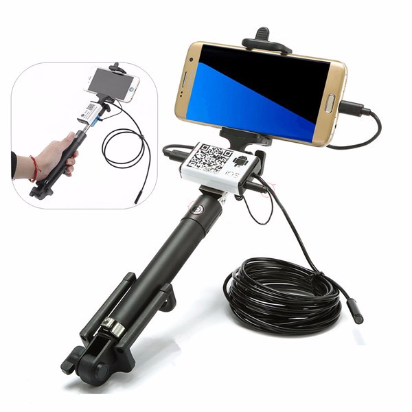 

1M/3.5M/5M 7mm IP67 Selfie Stick Wireless WiFi Endoscope Borescope Camera For ANdroid IOS WP Phone