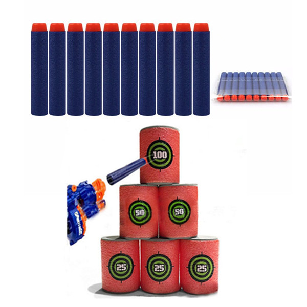 100PCS Refill Deep Blue Bullets Dart For Nerf N-strike Elite Rampage Retaliator Series Dark Blue - Photo: 1