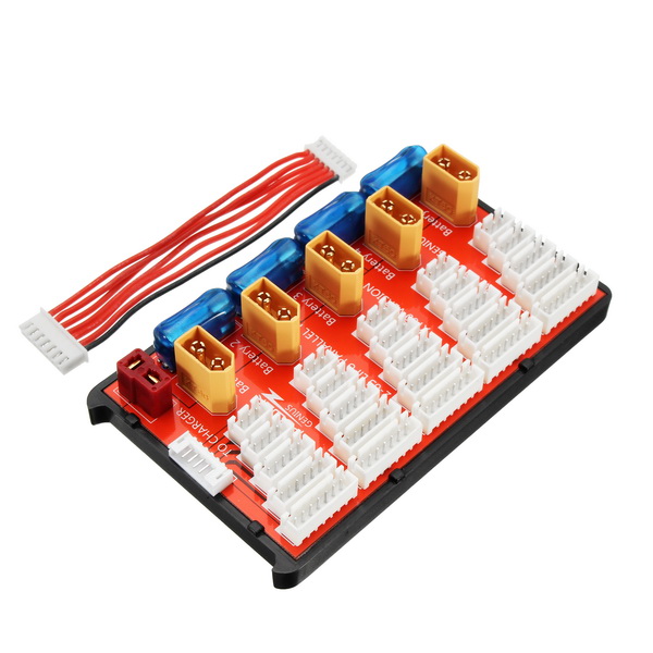 PG Parallel Charging Board Supports 5 Packs of 2-6S Lipo Battery XT60 T