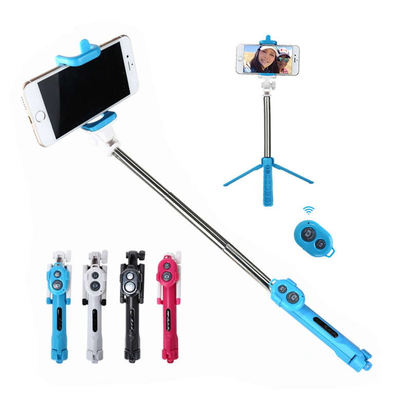 

Bluetooth 3 in 1 Selfie Stick + Tripod + Shutter Wireless Self-timer Monopod For Mobile Phone