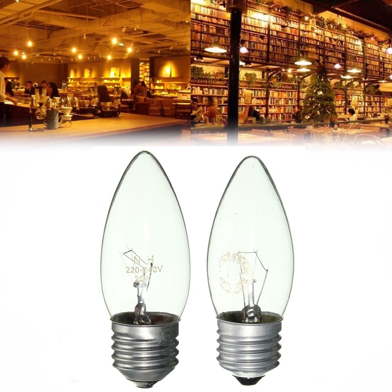 

E27 25W/40W Warm White Vintage Edison Incandescent Candle Light Lamp Bulb AC220V