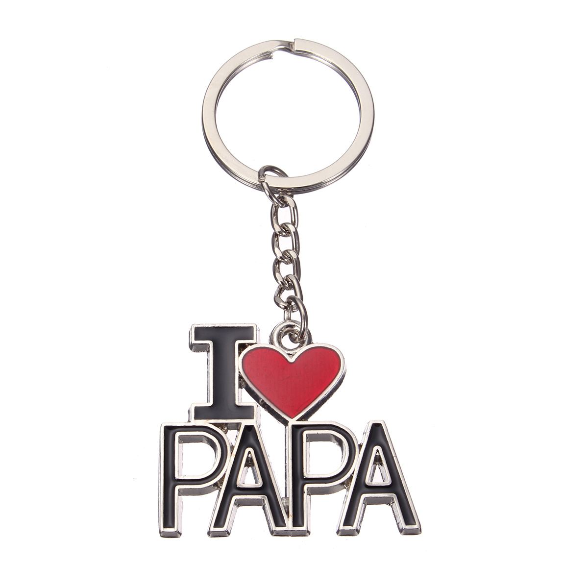 

I Love Papa Letters Words Heart Father's Gift Key Chain Present