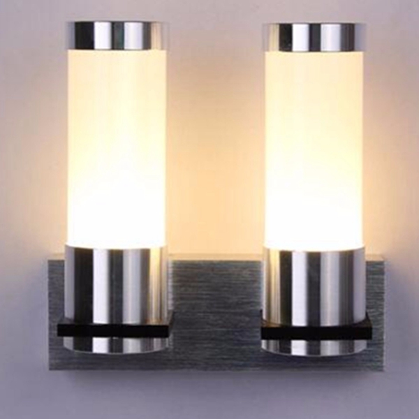 Modern 2W Dual Head Warm White LED Wall Light Sconce Hallway Hotel Lamp 85V-265V