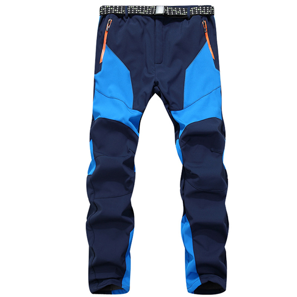 

Men's Outdoor Patagonia Twill Cargo Climbing Pants Color Matching Fleece Lined Warm Trousers