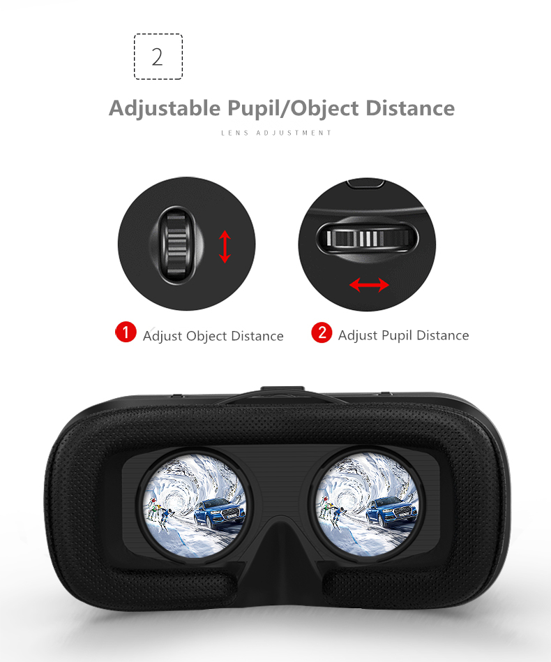 VR Shinecon G04 Virtual Reality 3D Glasses With Headset For 3.5-6  Inches Smartphones