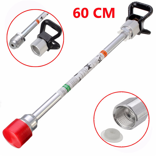 

60cm Airless Paint Sprayer Gun Tip Extension Rod With Black Tip Guard For Graco Wagner Titan