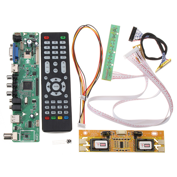 

V56 Universal LCD TV / HDMI / VGA / USB / AV Card Driver Interface Driver Board For M190A1-L0A M190A1-L02 M190PW01 V0 LM190WX1-TLC1