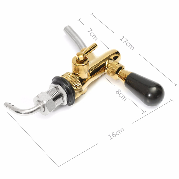 Adjustable Draft Beer Faucet Tap Flow Control G5/8 Chrome Gold Shank Kegerator 