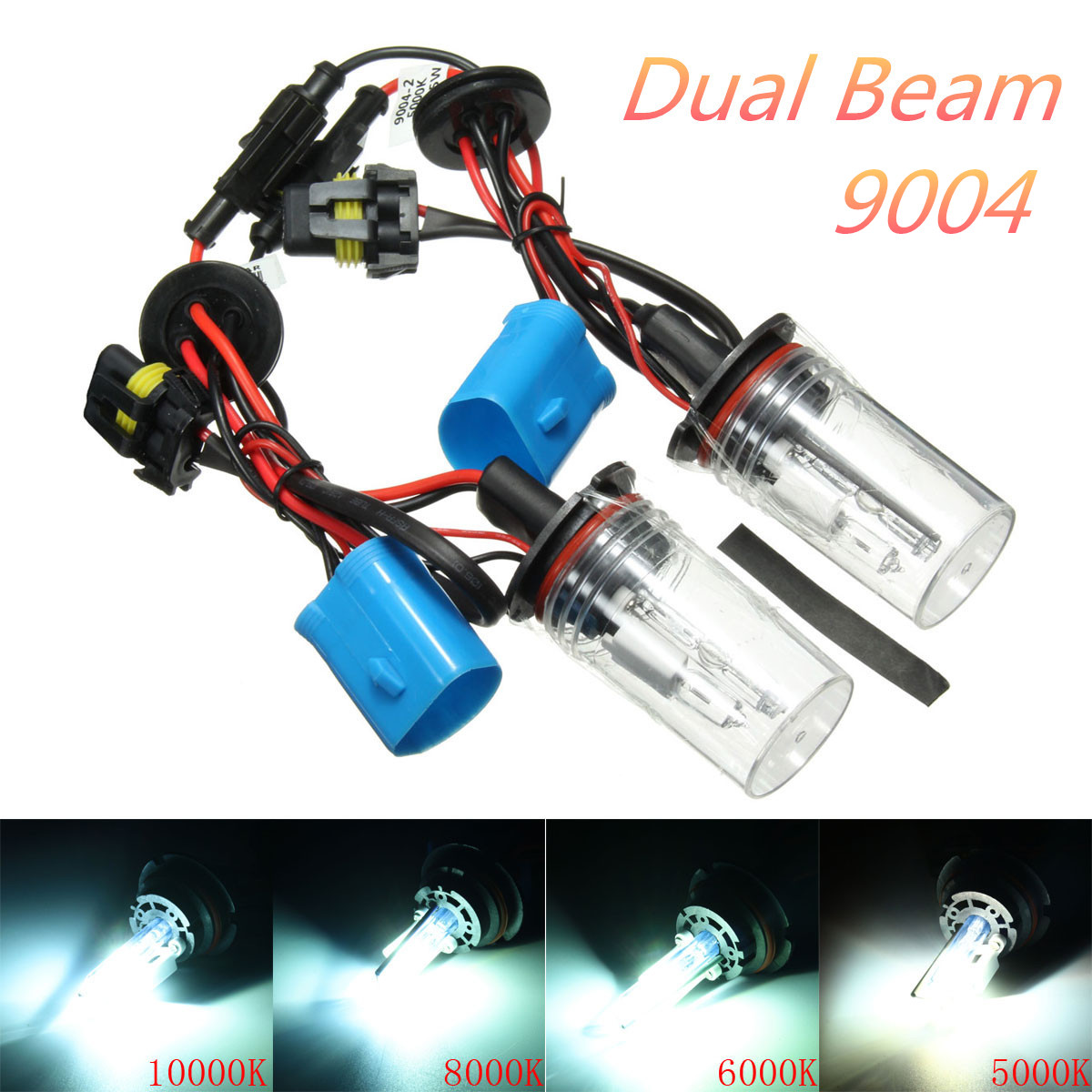 

Pair 9004 35W 55W Hi-Lo Dual Beam Car Xenon White Headlight HID Light Bulbs Lamp