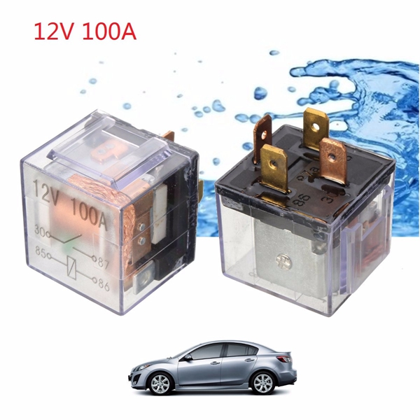 

Car Automotive Auto Control Device Relay Waterproof Transparent 4pin 12V 100A