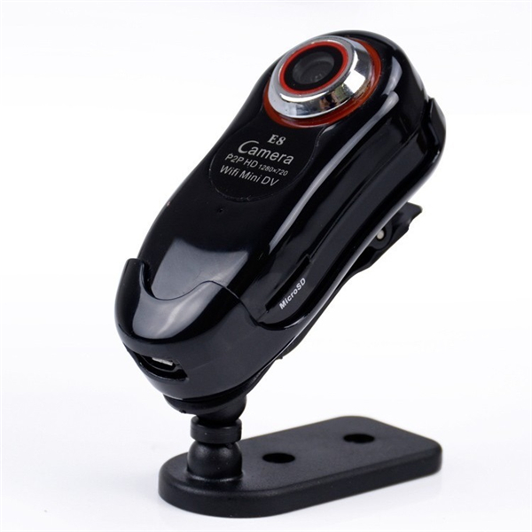

E8 Mini 720P Wireless IP P2P Camera Micro SD Video Recorder Remote Monitor Motion Detection Alarm