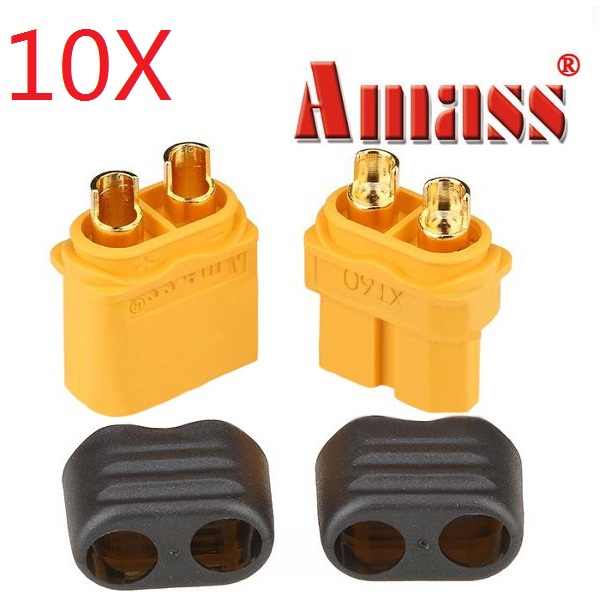 10 Pair Amass XT60+ Plug Connector With Sheath Housing Male & Female