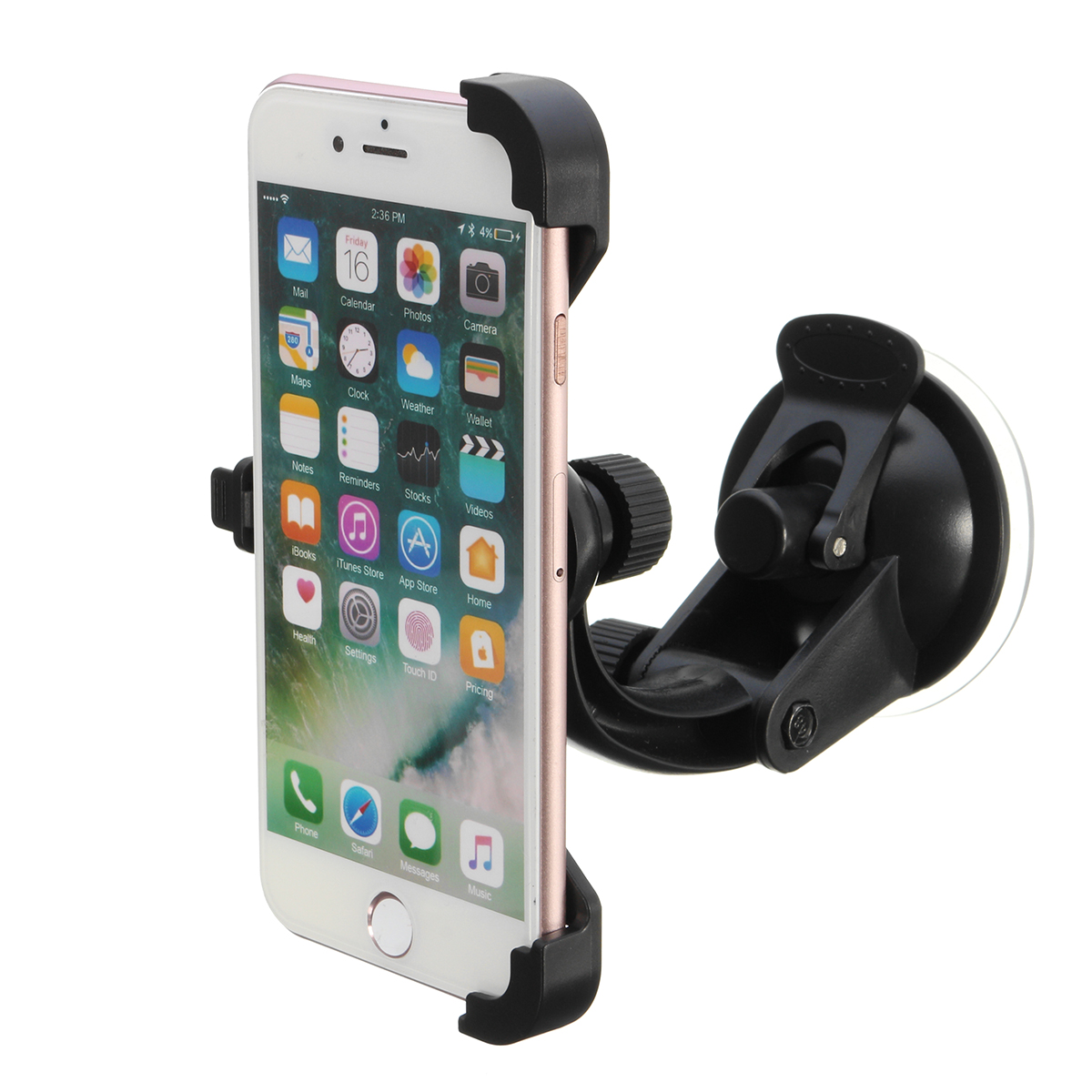 

360° Rotating Phone Stand Car Holder Cradle Dash Windshield Suction Mount for 4.7 inches Phone