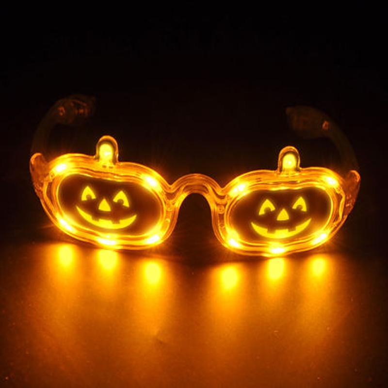 Halloween Led Glowing Pumpkin Glasses Flashing Decorate Makeup at ...