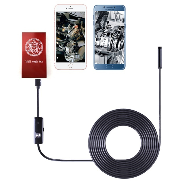 

7mm Wireless HD 720P Endoscope for Android IOS Waterproof Inspection Endoscope Camera with Wifi Box