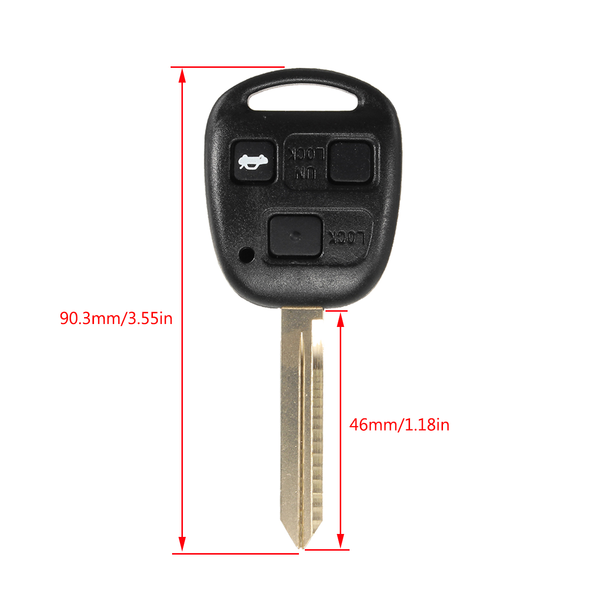 Fits Toyota Yaris Avensis Corolla Carina 2 button remote fob case toy 47 Valeo 