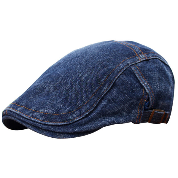 

Unisex Beret Peaked Cap Jean Cowboy Hat Washed Denim Cotton Advance Casual Hats
