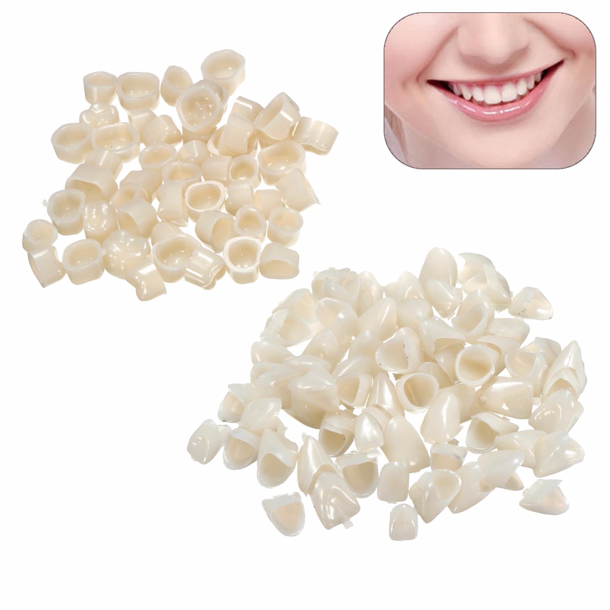 

Dental Temporary Crown Material 70pcs Anterior 50pcs Molar Teeth Veneers