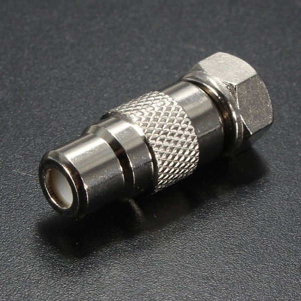 

F F-Type Coaxial Coax Plug Male to RCA Jack Female Adapter Connector Zinc Alloy