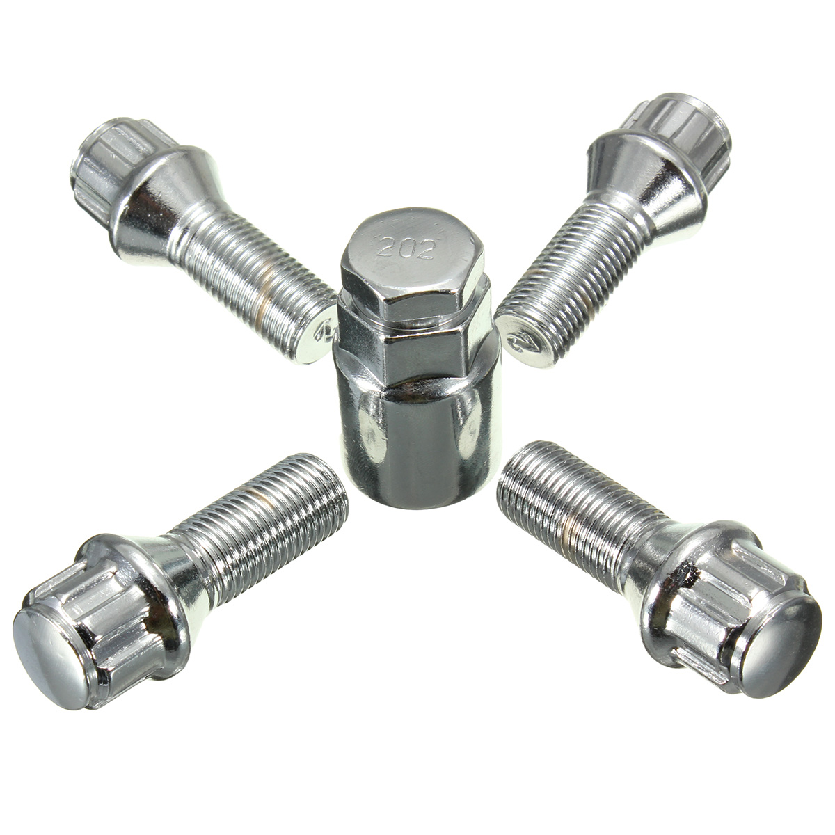 FORFOC Premium wheel locking nuts M12x1,5 anti-theft bolts for alloys set of 4 removal key T2