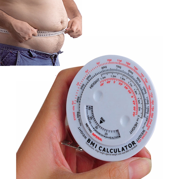 

BMI Health Accurate Fitness Body Tape Measuring Waist Retractable Ruler Diet Weight Loss Calculator