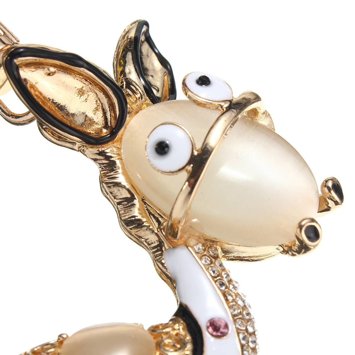 Gold Crystal Donkey Rhinestone Bag Pendant Key Chain Birthday Gift
