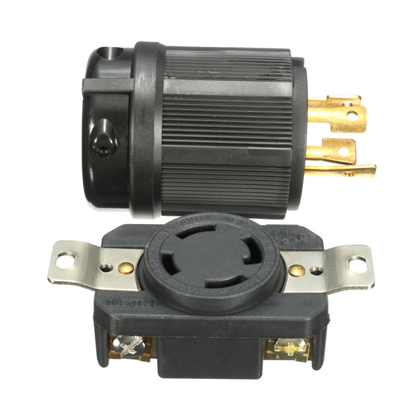 

2pcs 30A 125V/250V Nylon Locking Electrical Plug Adapter Female Wall Socket