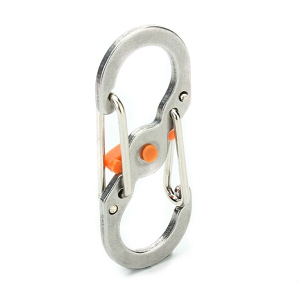 5pcs S Shape Plastic Steel Anti Theft Carabiner Keychain Hook Clip EDC Tool 
