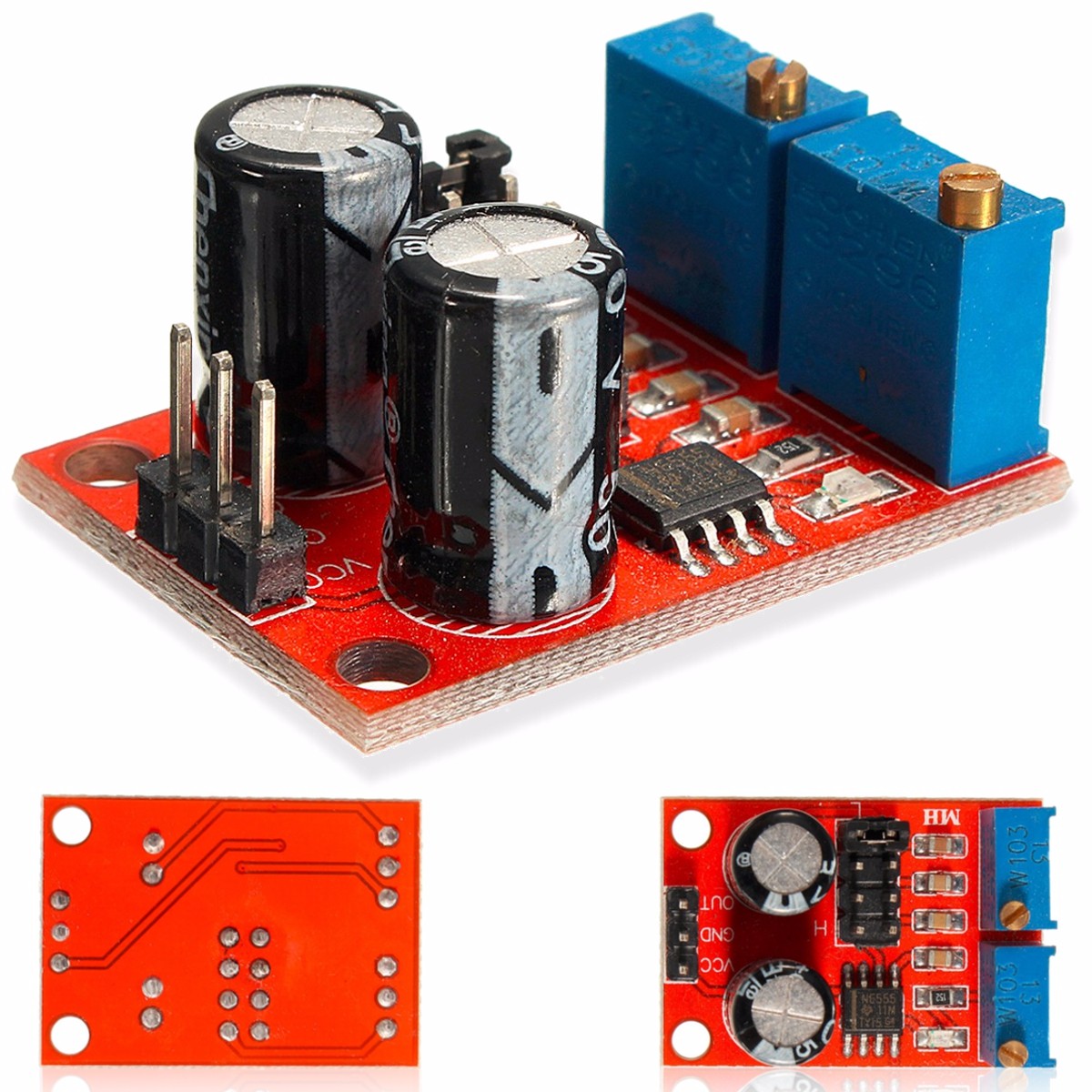 5PCS NE555 Pulse Signal Generator Module Frequency Adjustable Square Wave Ouptut 