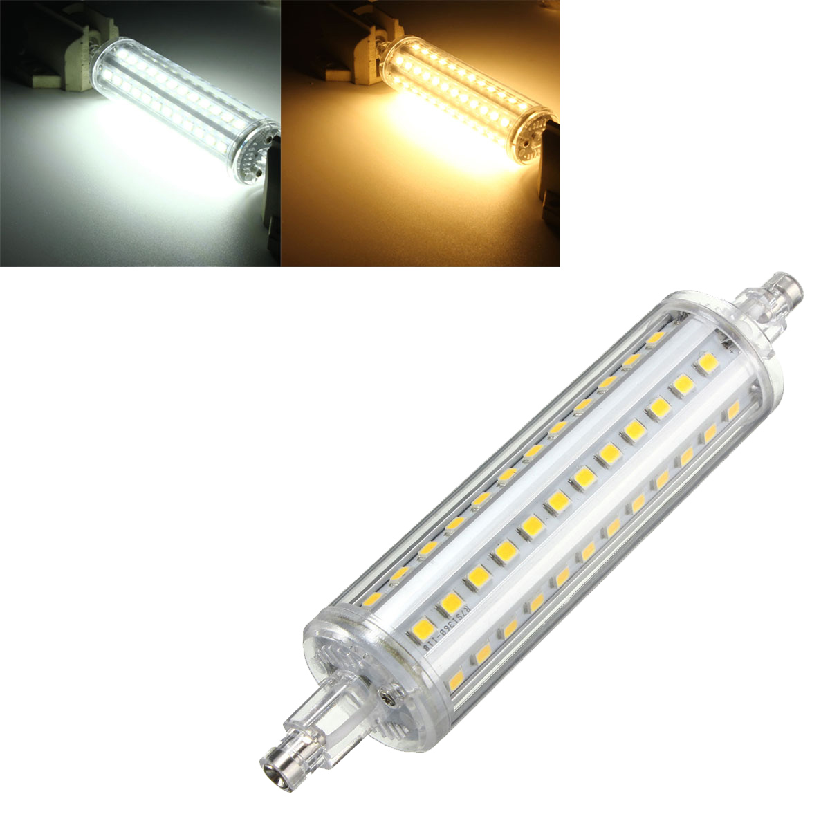 

Dimmable R7S 8W 118MM 72 SMD 2835 LED Pure White Warm White Corn Light Lamp Bulb AC85-265V