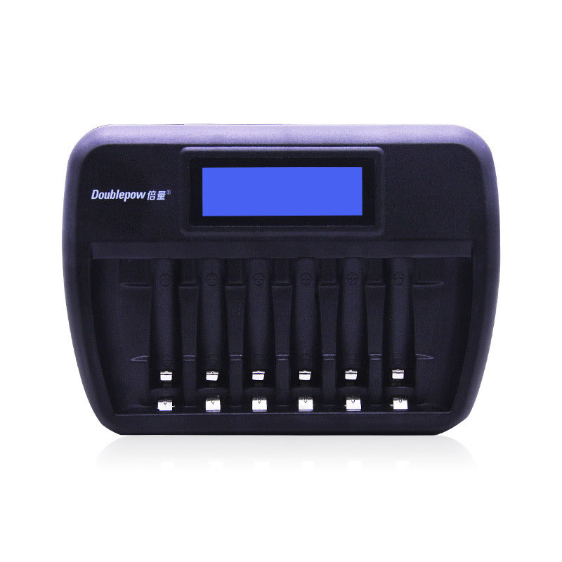 Doublepow K66 6 Slot Quick Charge AA AAA Rechargeable Battery Charger with LCD Display 