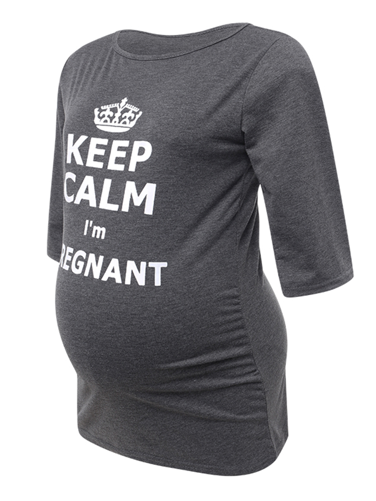 La lettre fraiche a imprime des dessus de maternite pour des vetements de maternite de T shirt de grossesse de femmes enceintes