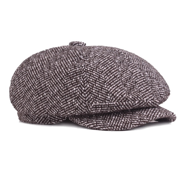 Hommes Femmes Vintage Knit Coton Beret Cap Bande Chapeau Hiver Chaud Pliant Gavroche Cap