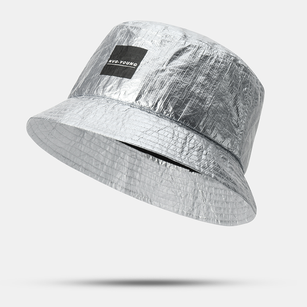 Femme homme imitation chapeau de feuille daluminium chapeau de pecheur occasionnel rue hip hop chapeau