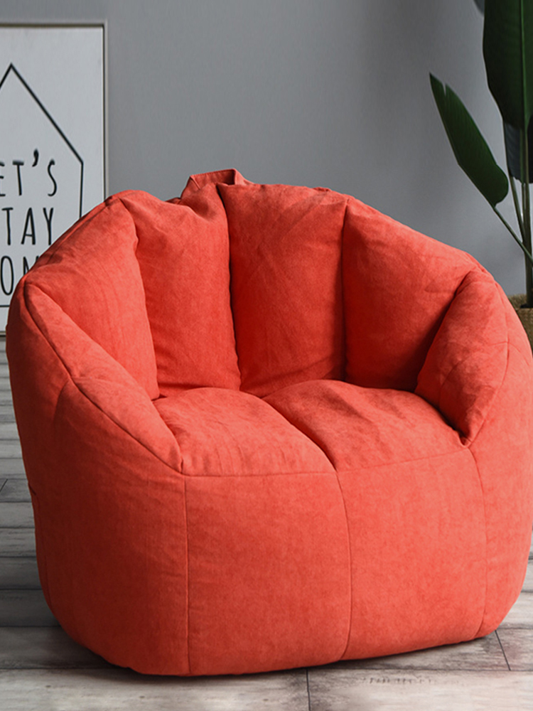 Bilde av Lazy Bean Bag Cover Sofa Chair Lounger Sofa Seat Living Room Furniture Shell Shape Beanbag