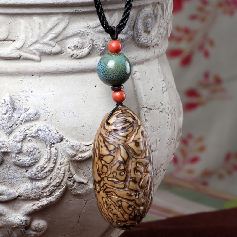 Collier ethnique long a la main en forme de collier Bodhi pour femmes