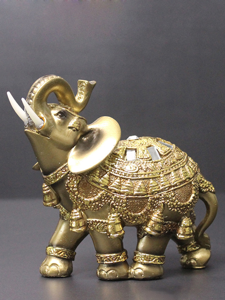 Elegante Elefant Figur Trunk up Elefant Statue Handwerk Ornamente Home Office Desktop Decor Geschenk